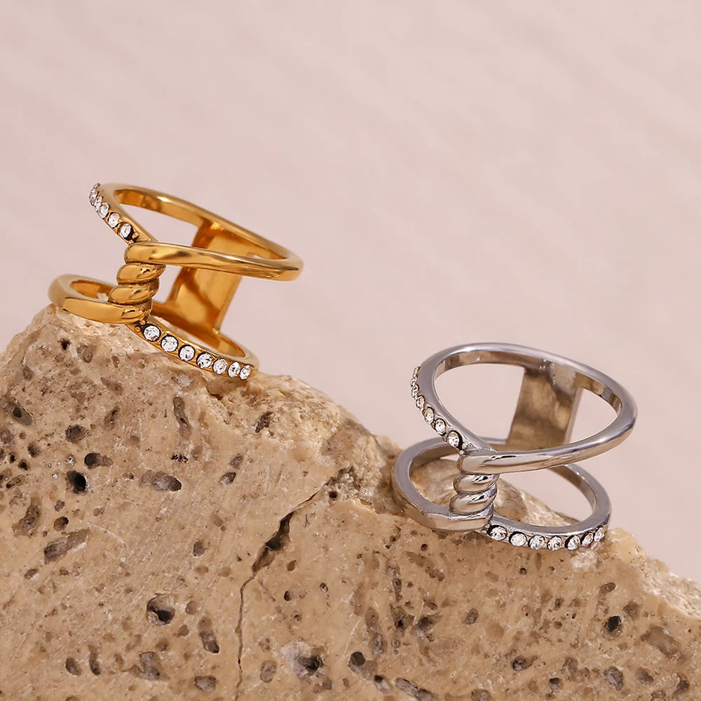 Double Layer Knot Ring
