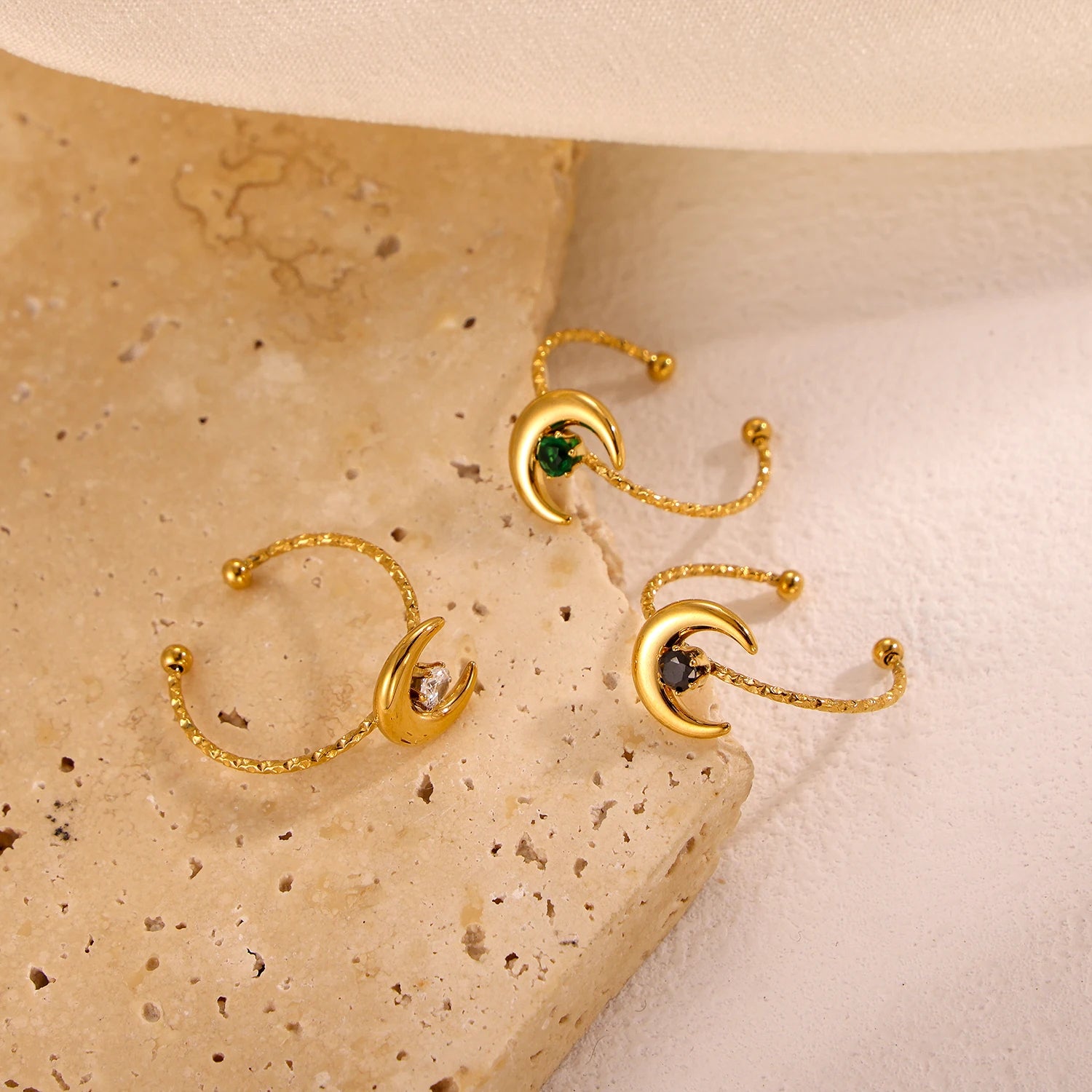 Zircon Moon Ring