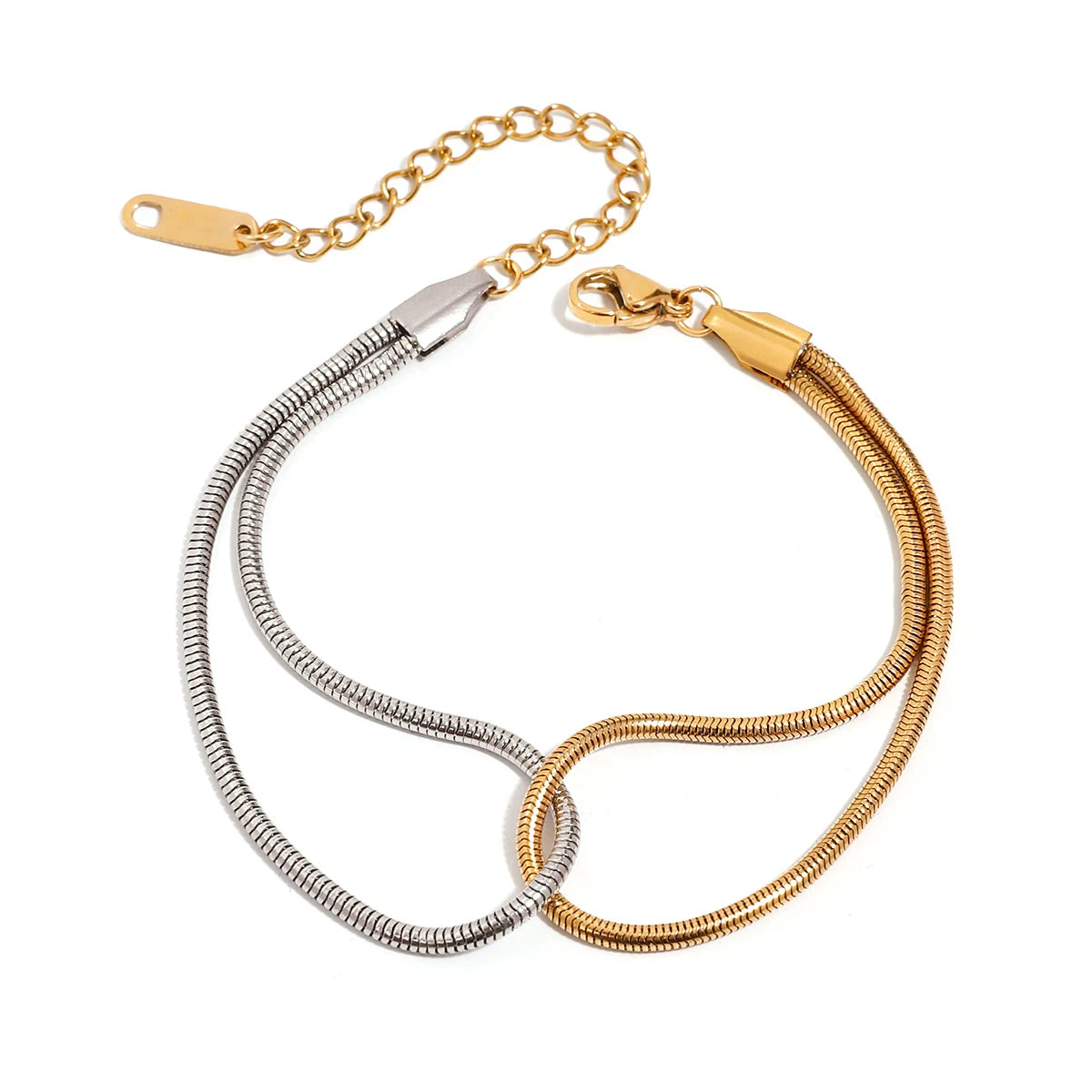 Dual Tone Chain Bracelet