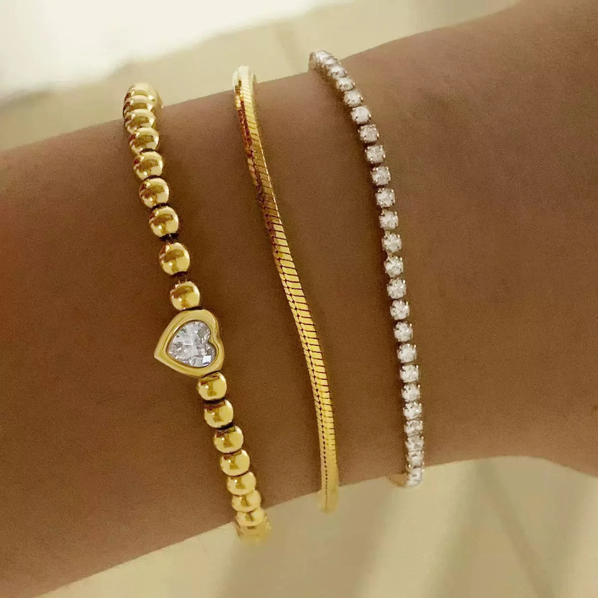 Beaded Heart Bracelet