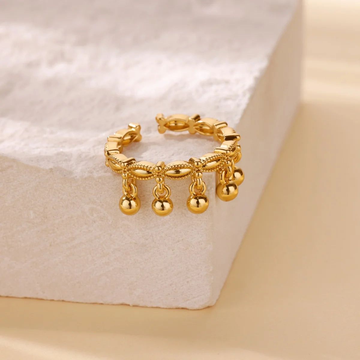 Beaded Open Ring