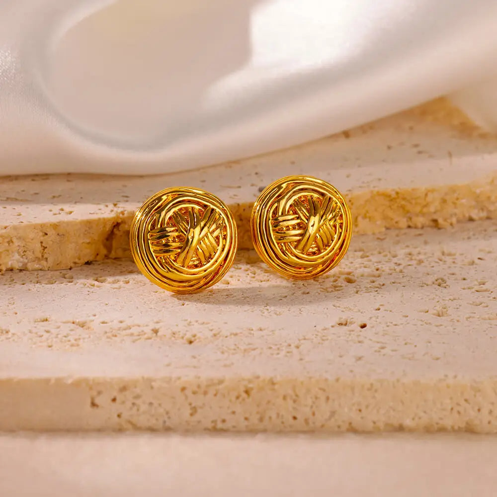 Button Earrings