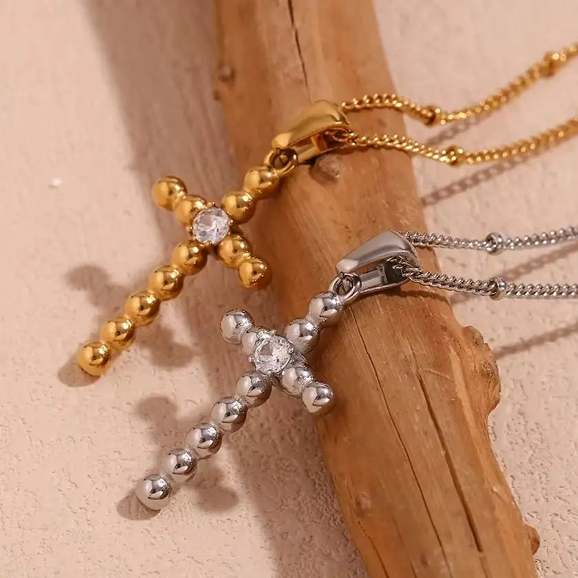Beaded Cross Necklace
