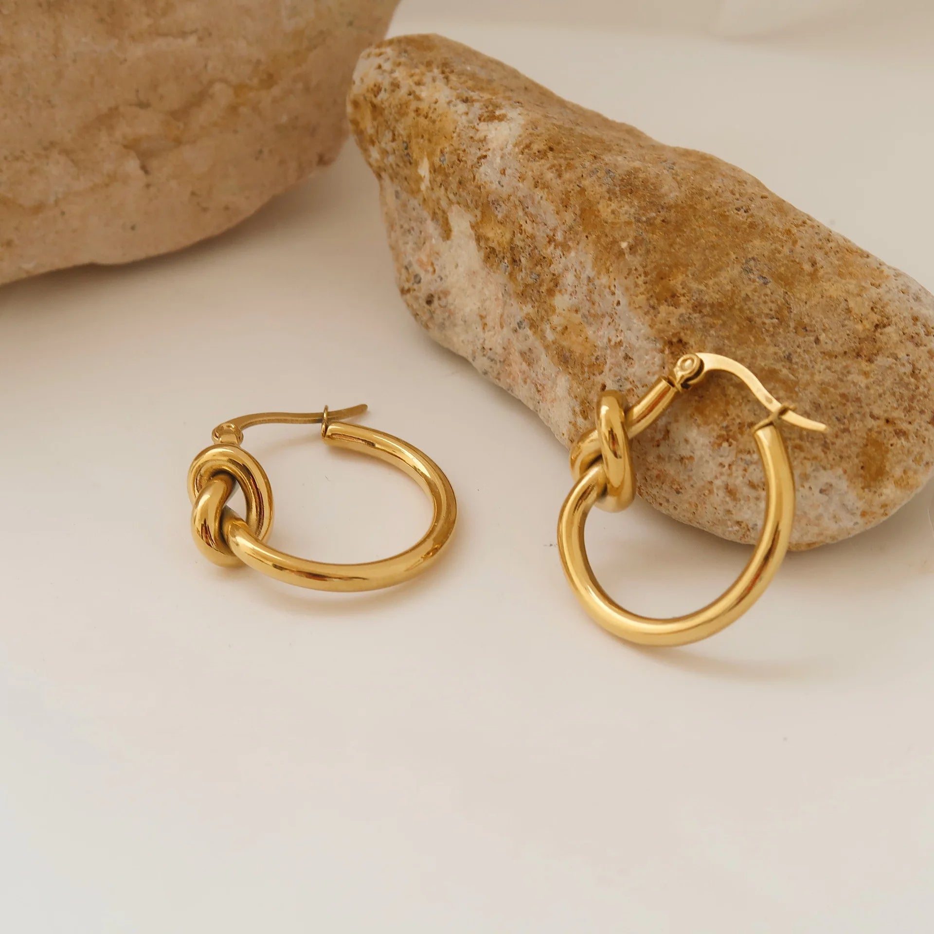 Knot Hoop Earrings