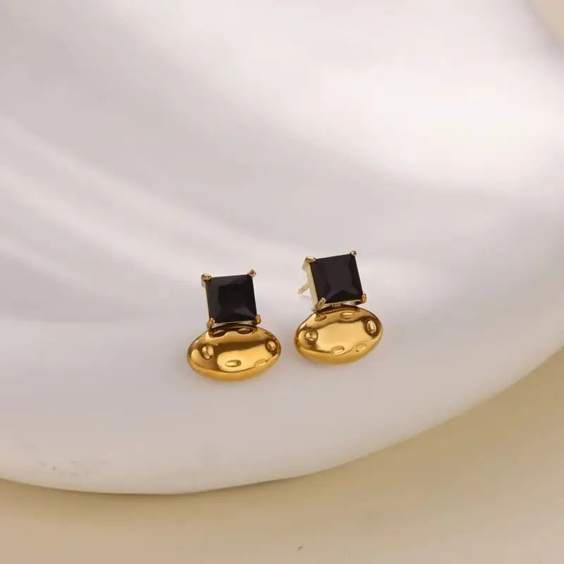 Oval Zirconia Earrings