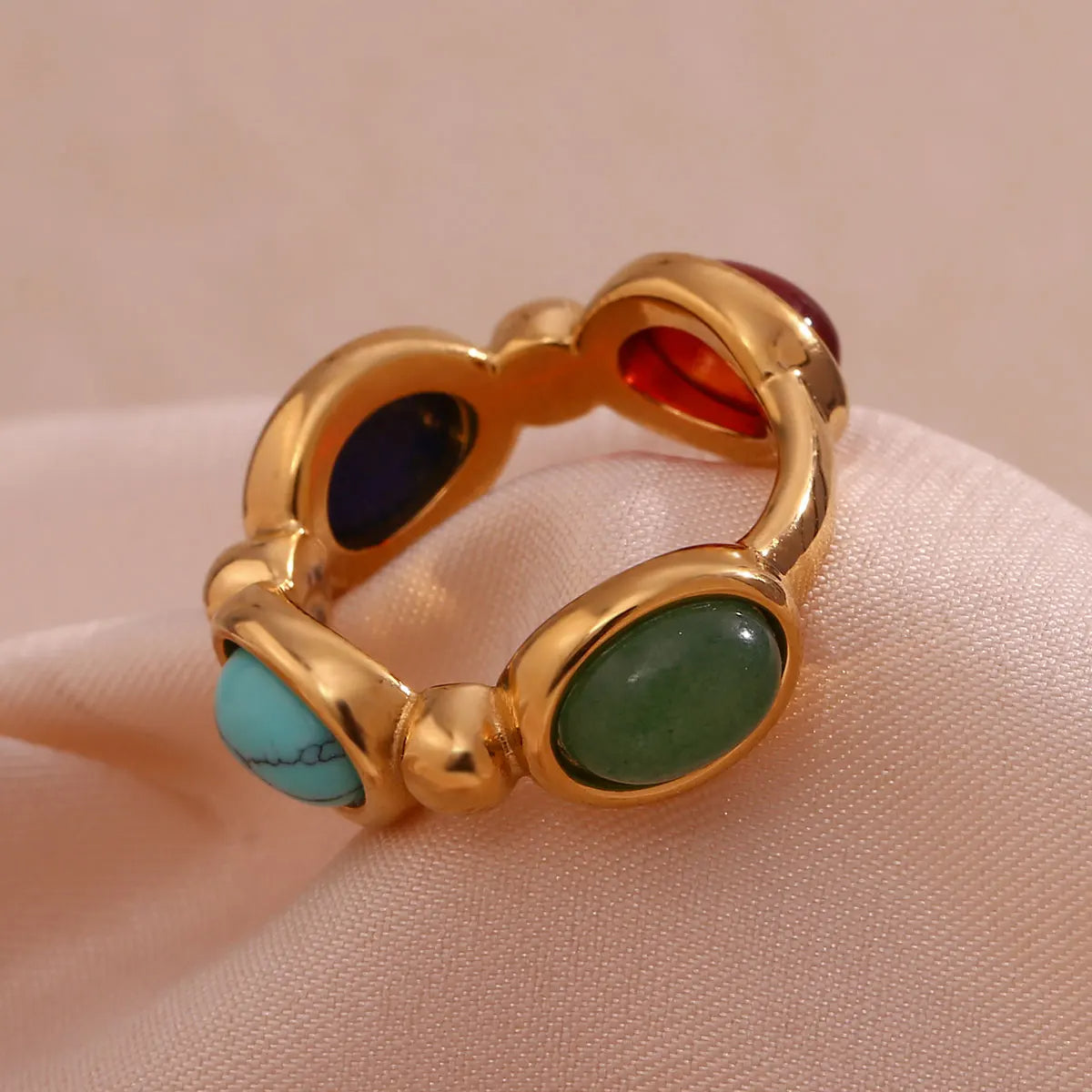 4 Color Stone Ring