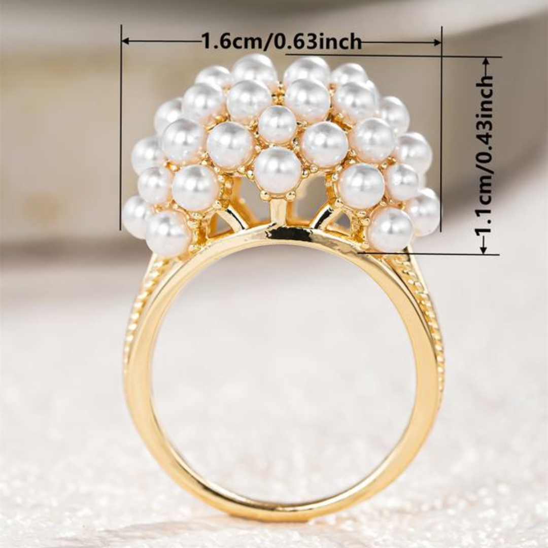 Gold Baroque Pearl Ring