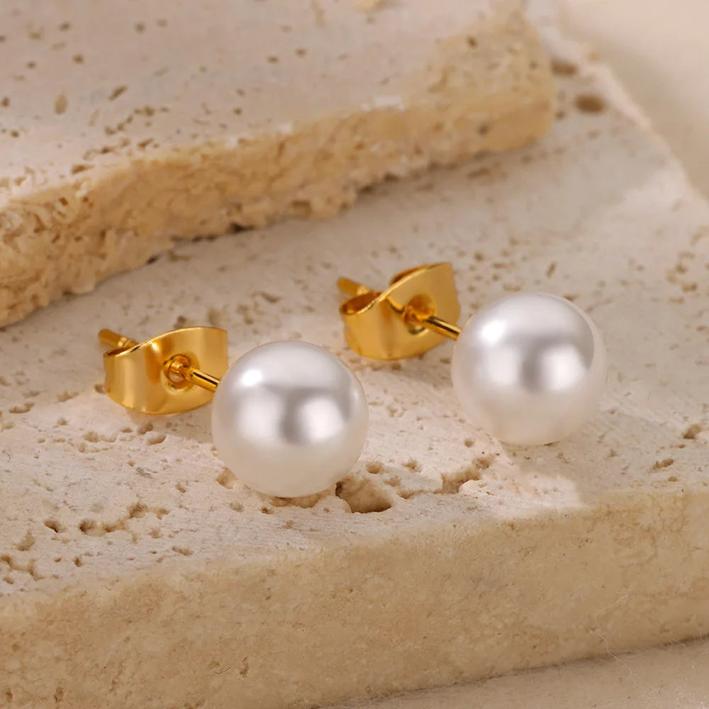 Pearl Stud Earrings