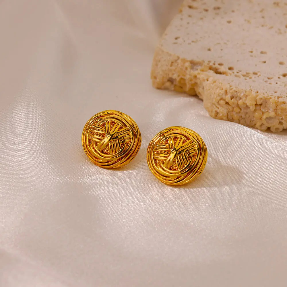 Button Earrings