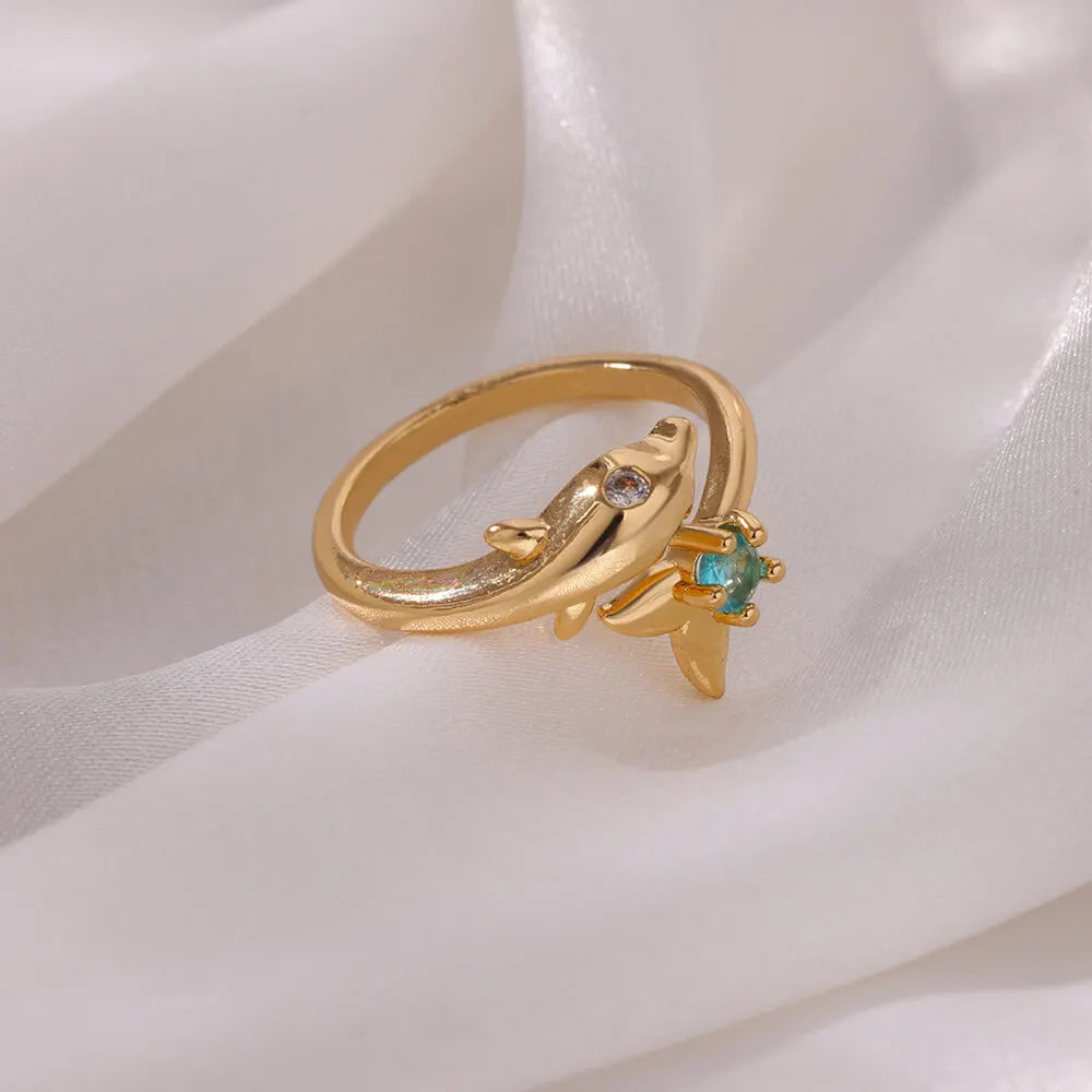 Zirconia Dolphin Ring