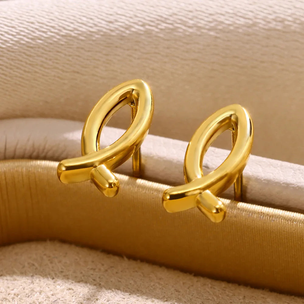 Fish Shaped Stud Earrings