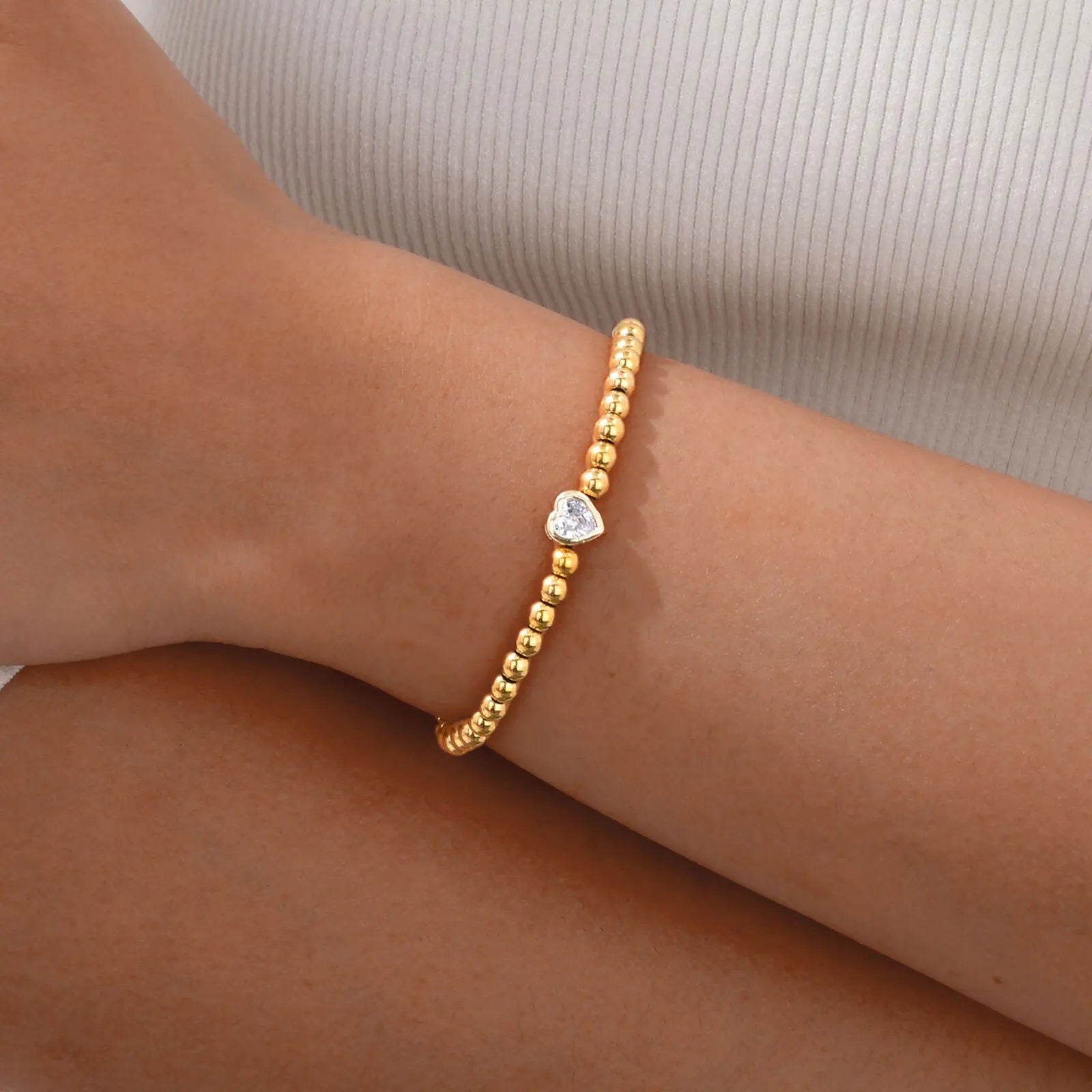 Beaded Heart Bracelet