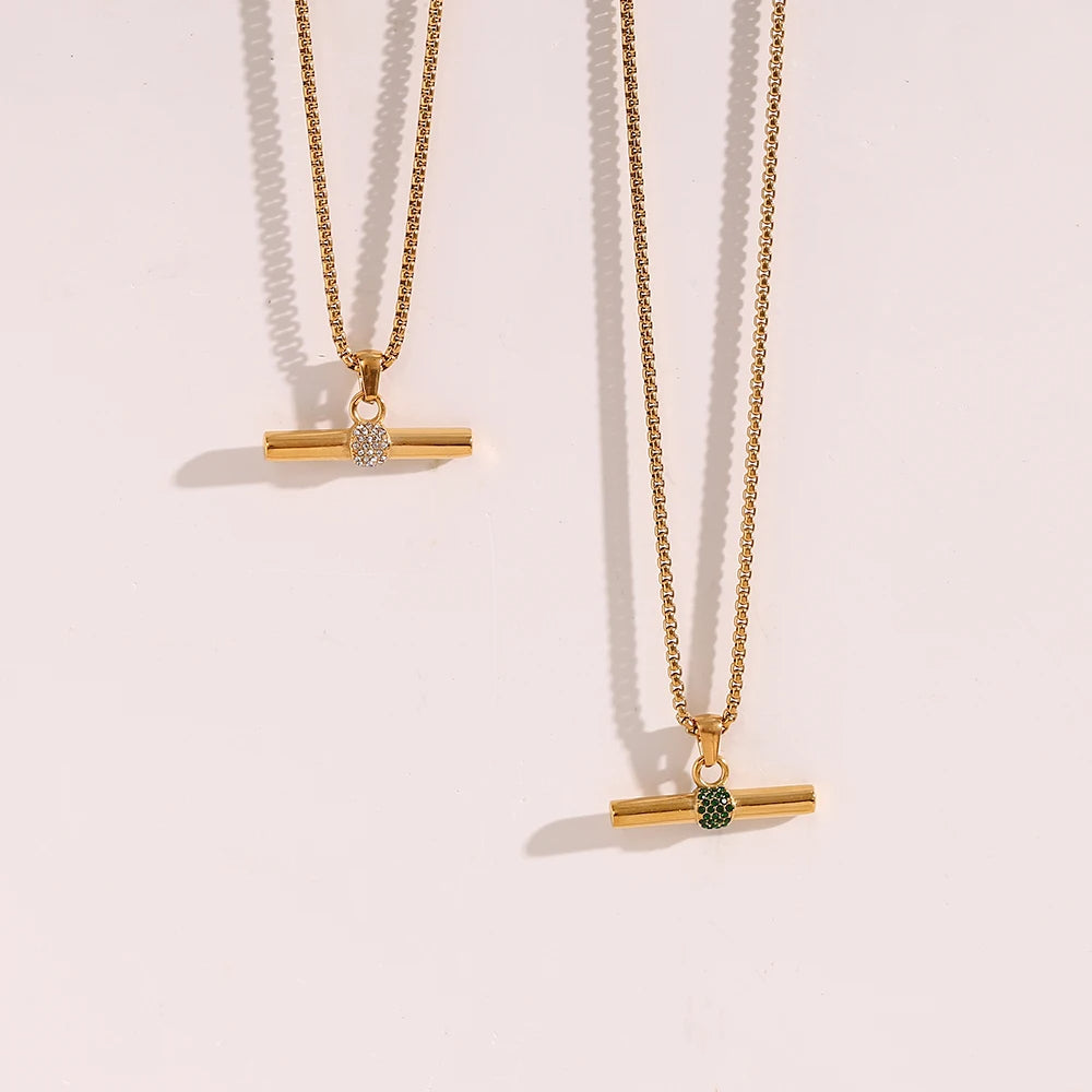 Minimal T-Bar Necklace