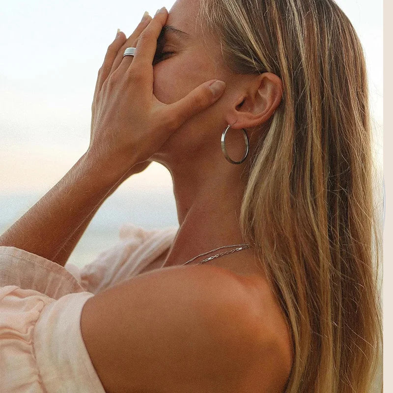 Silver Hoop Earrings