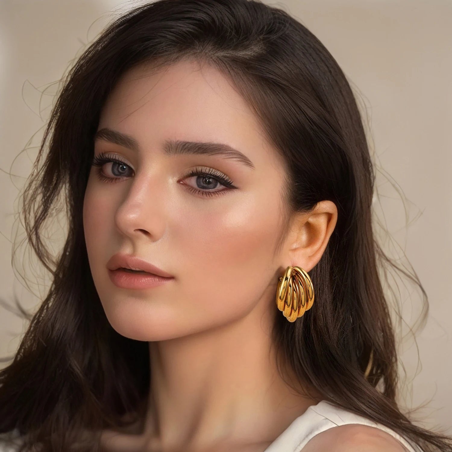 Distorted Hoop Earrings