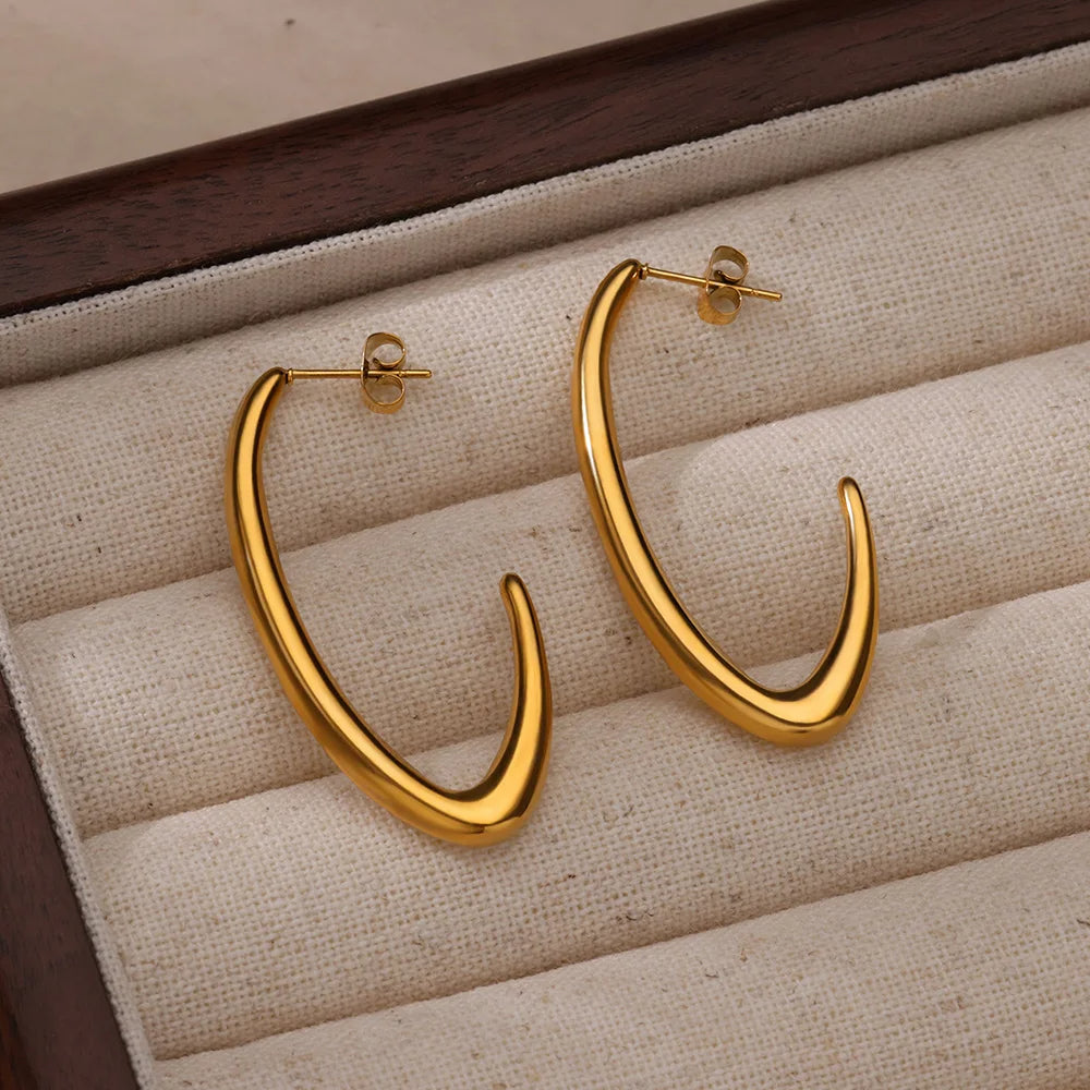 Oval Hoop Earrings
