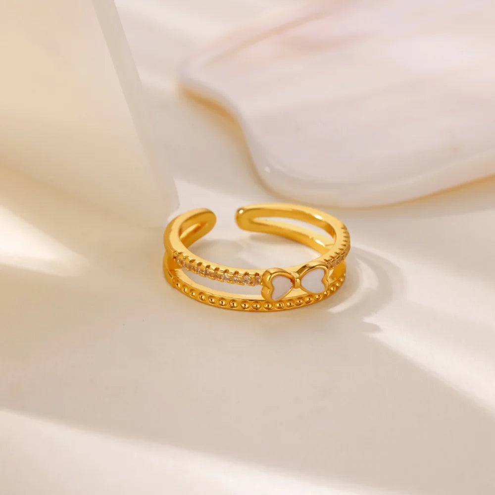Bowknot Zirconia Ring