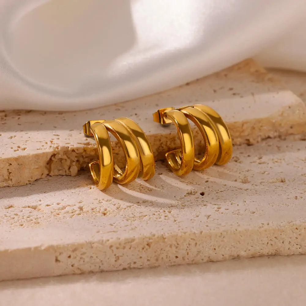 Spring Wire Stud Earrings