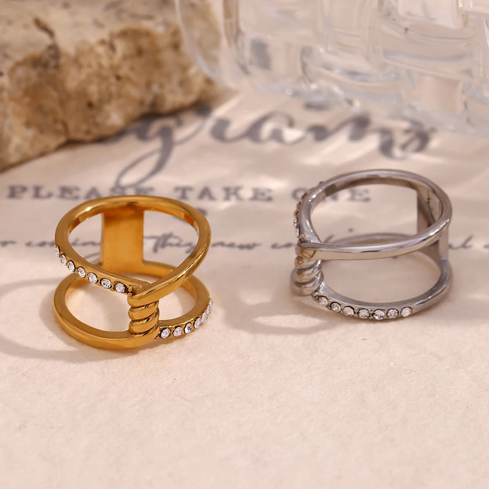 Double Layer Knot Ring
