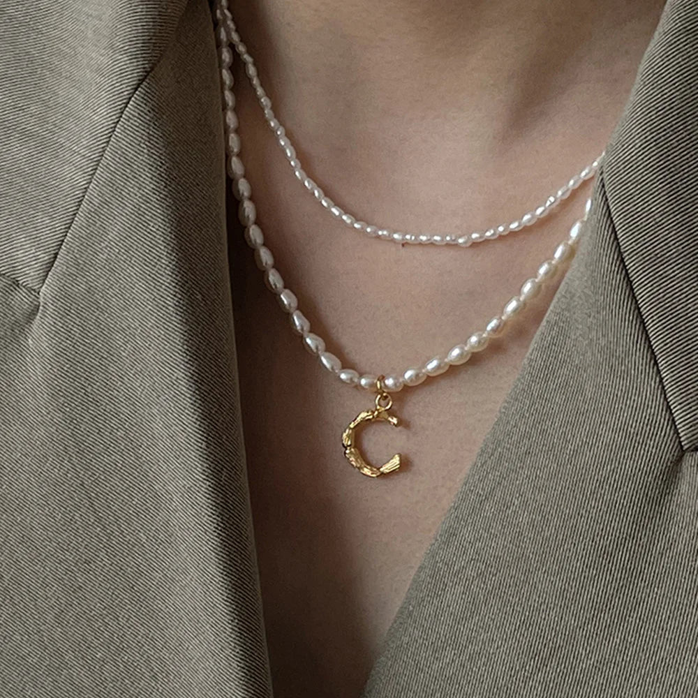 Initial Pearl Necklace