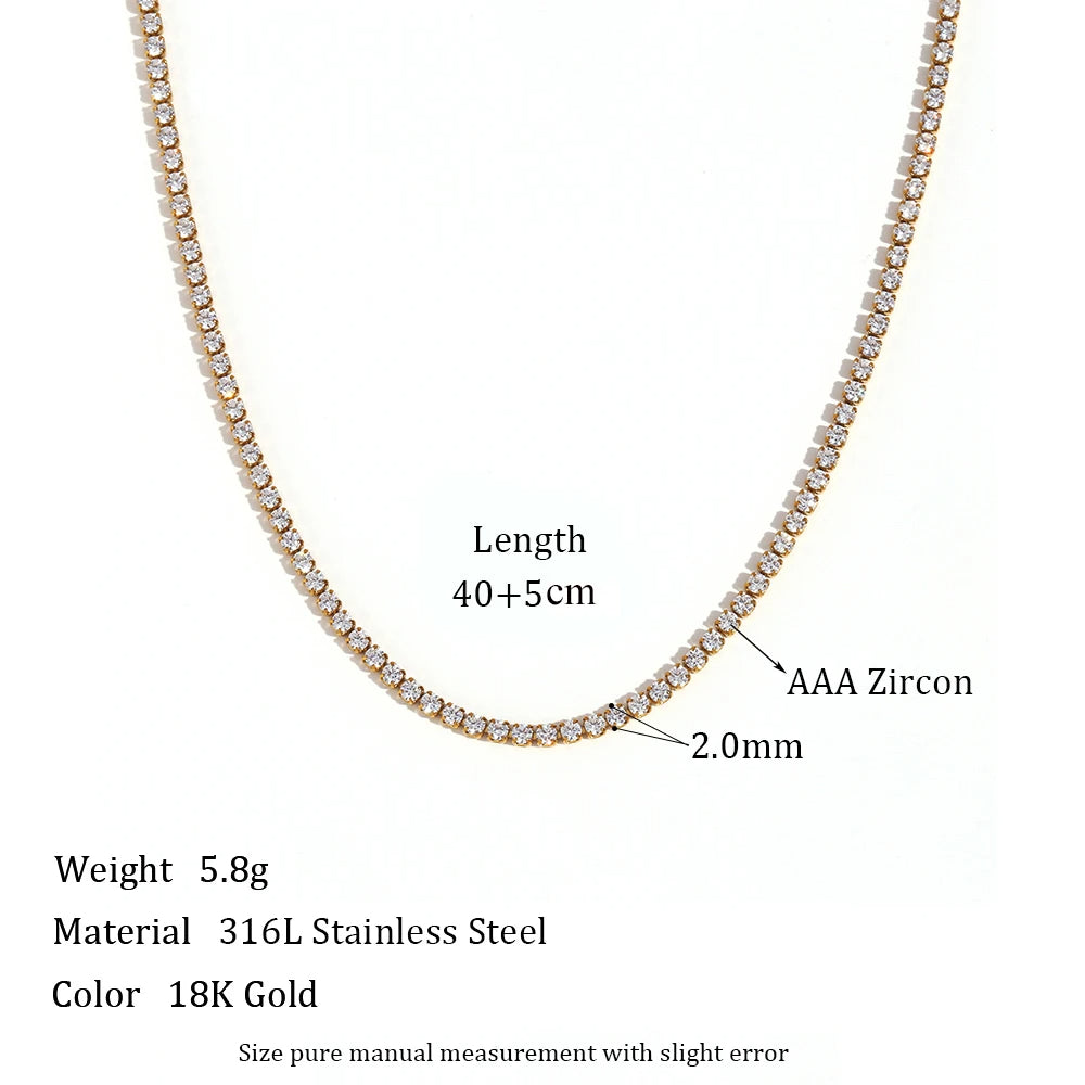 Zircon Tennis Necklace