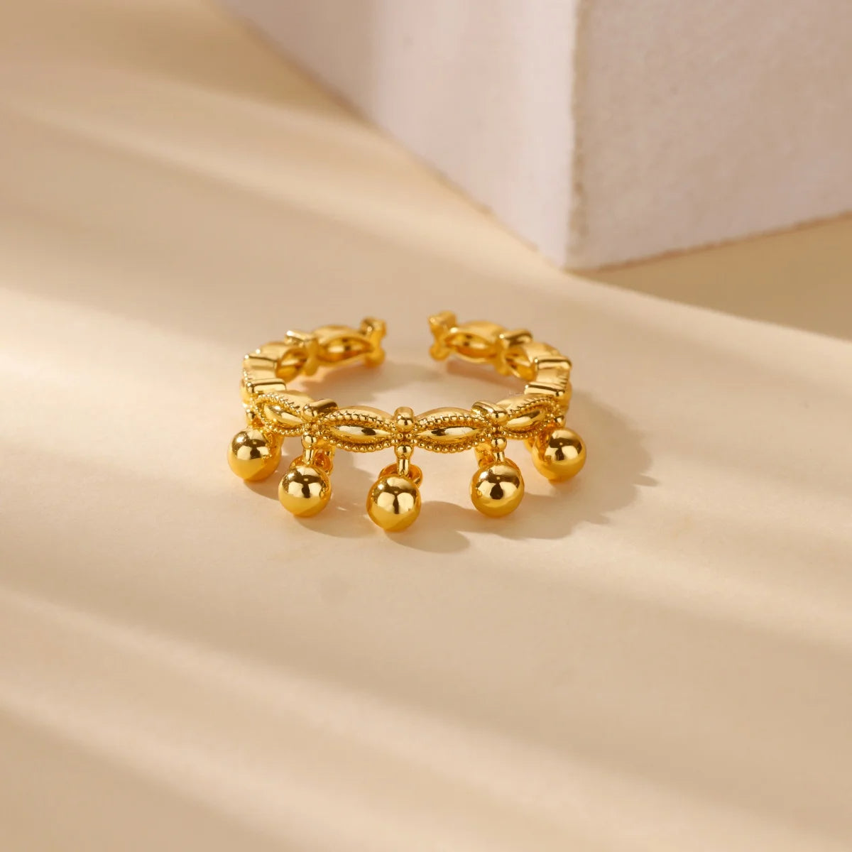 Beaded Open Ring