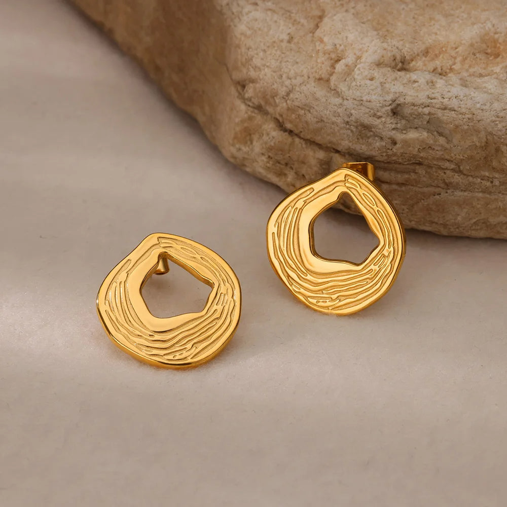 Irregular Round Earrings