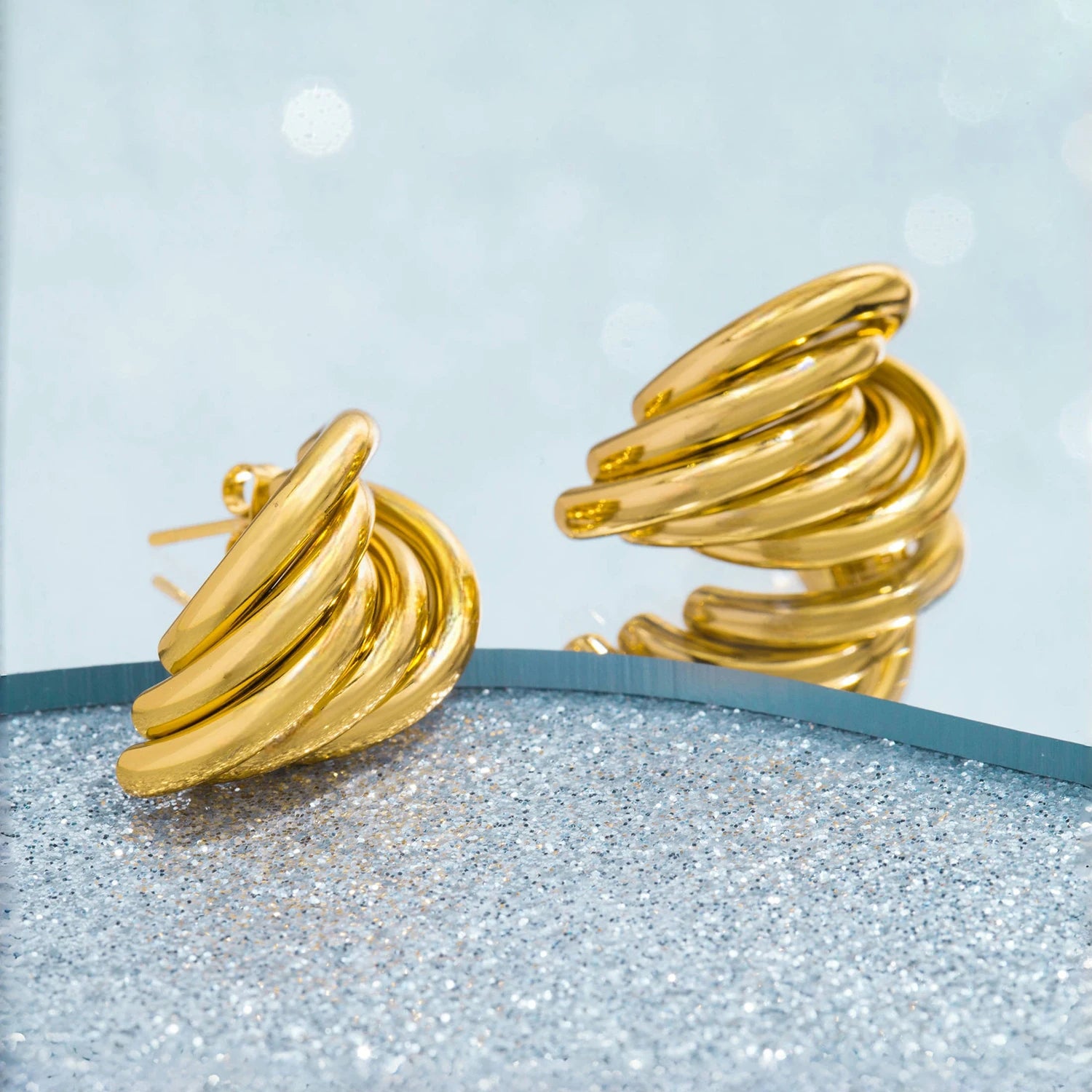 Distorted Hoop Earrings