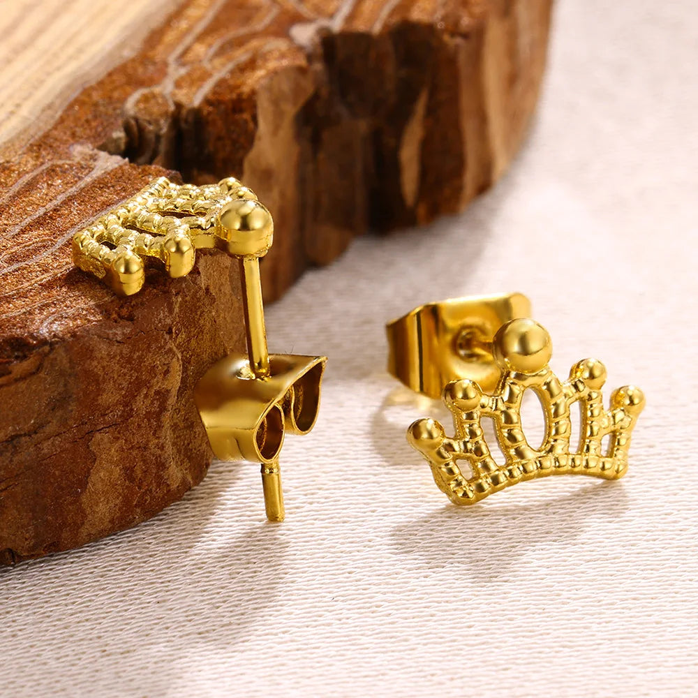 Crown Stud Earrings