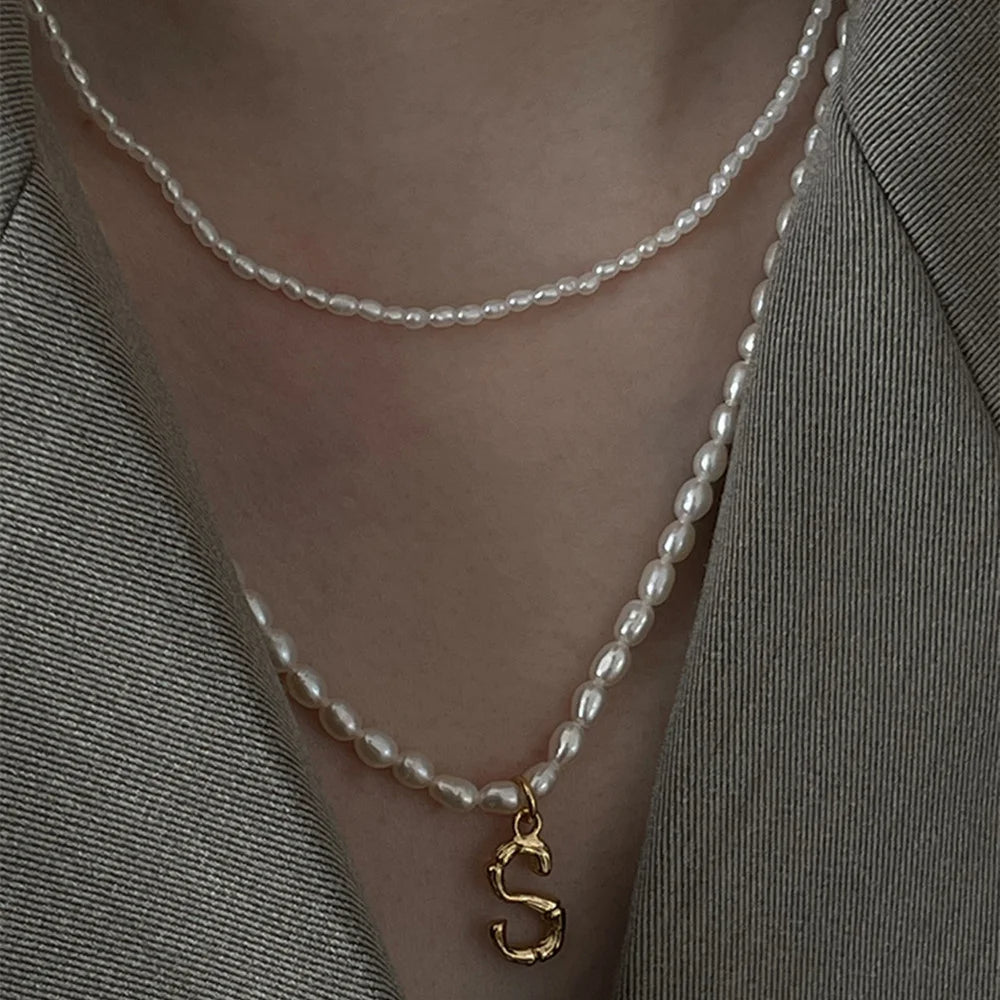 Initial Pearl Necklace