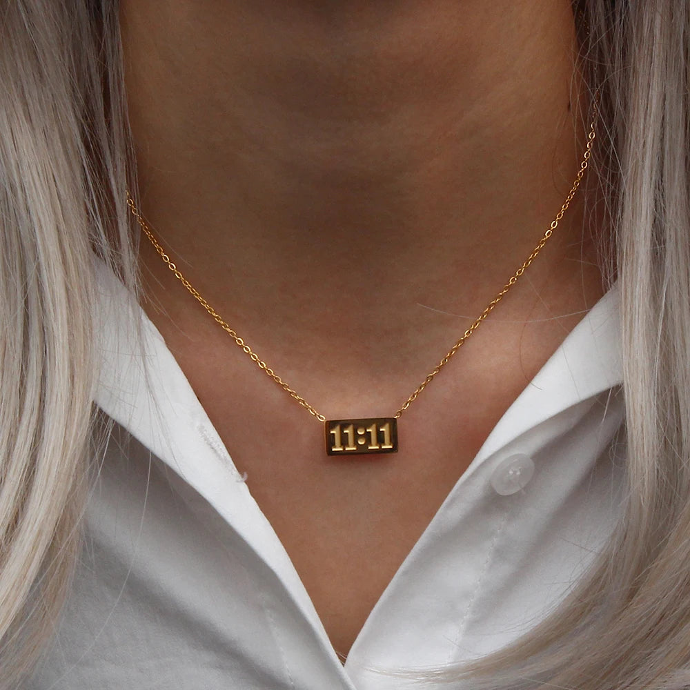 11:11 Rectangle Necklace