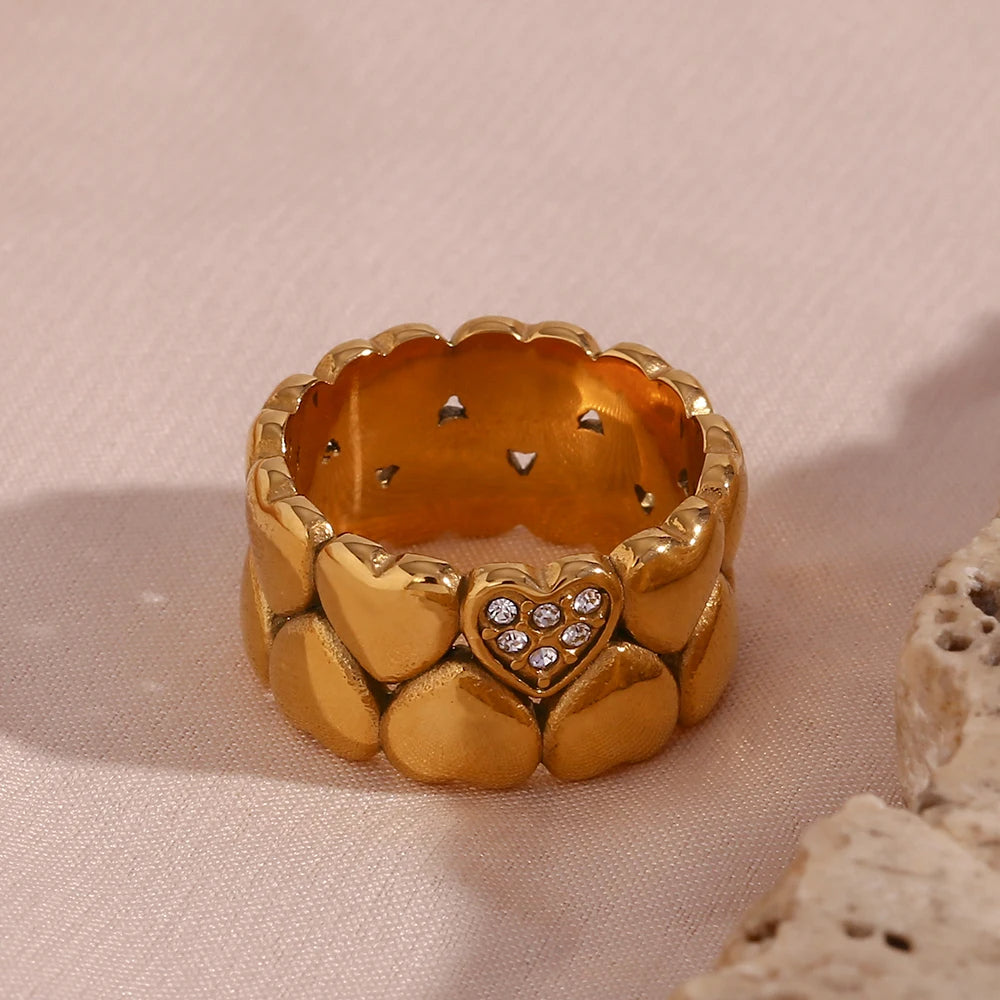 Multiple Hearts Ring