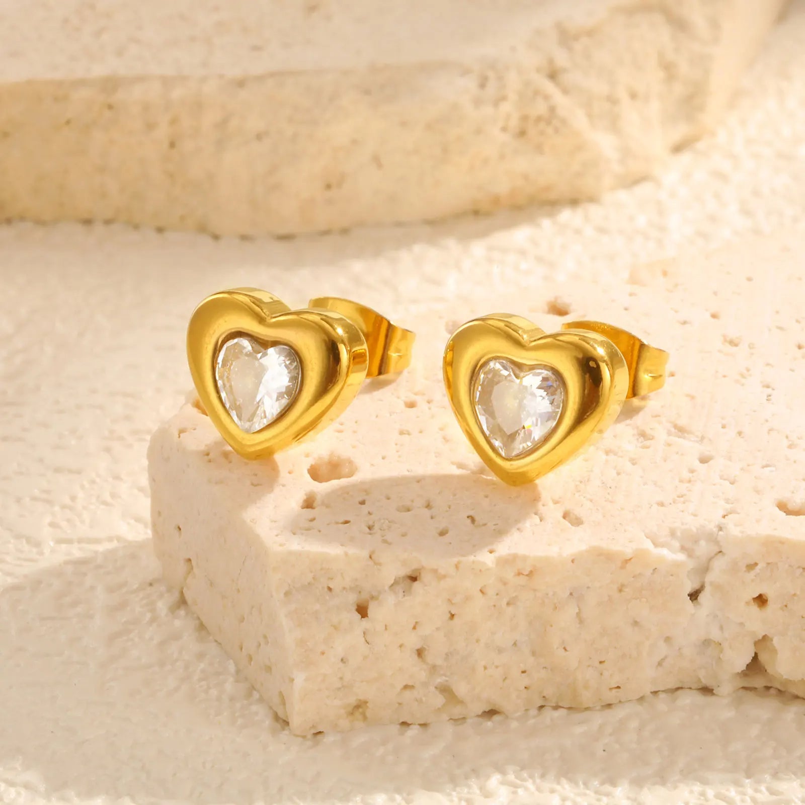 Zircon Heart Earrings