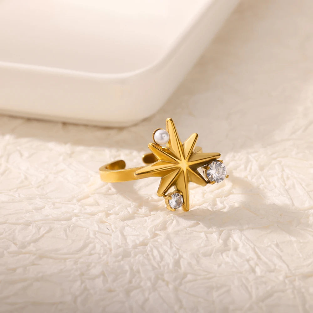 Zircon Star Ring