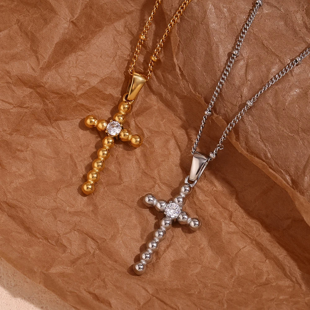 Beaded Cross Necklace