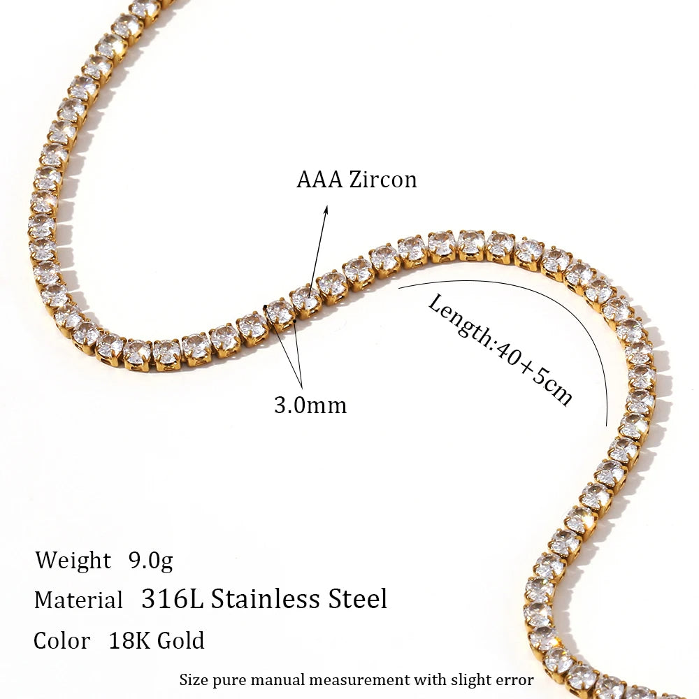 Zircon Tennis Necklace