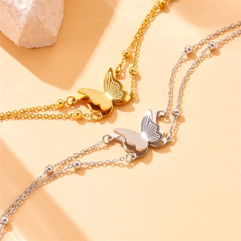 Bilayer Butterfly Bracelet