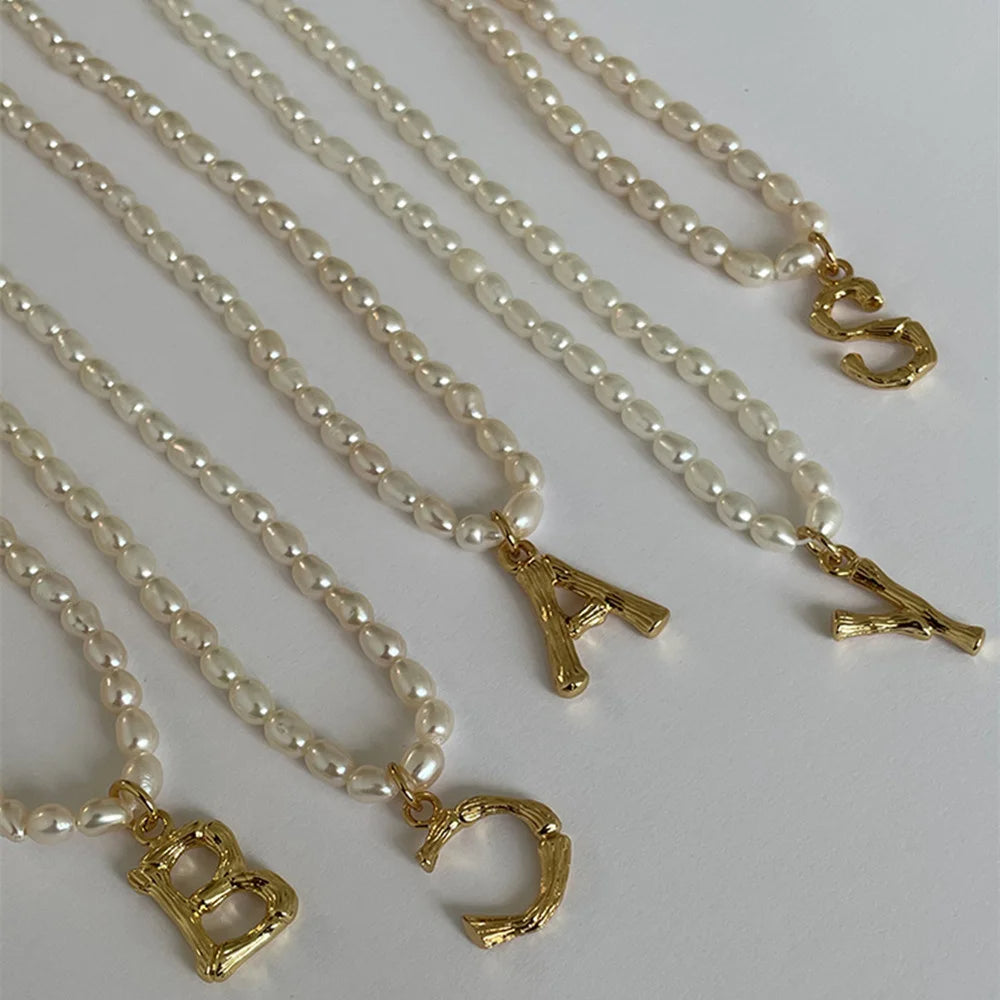 Initial Pearl Necklace