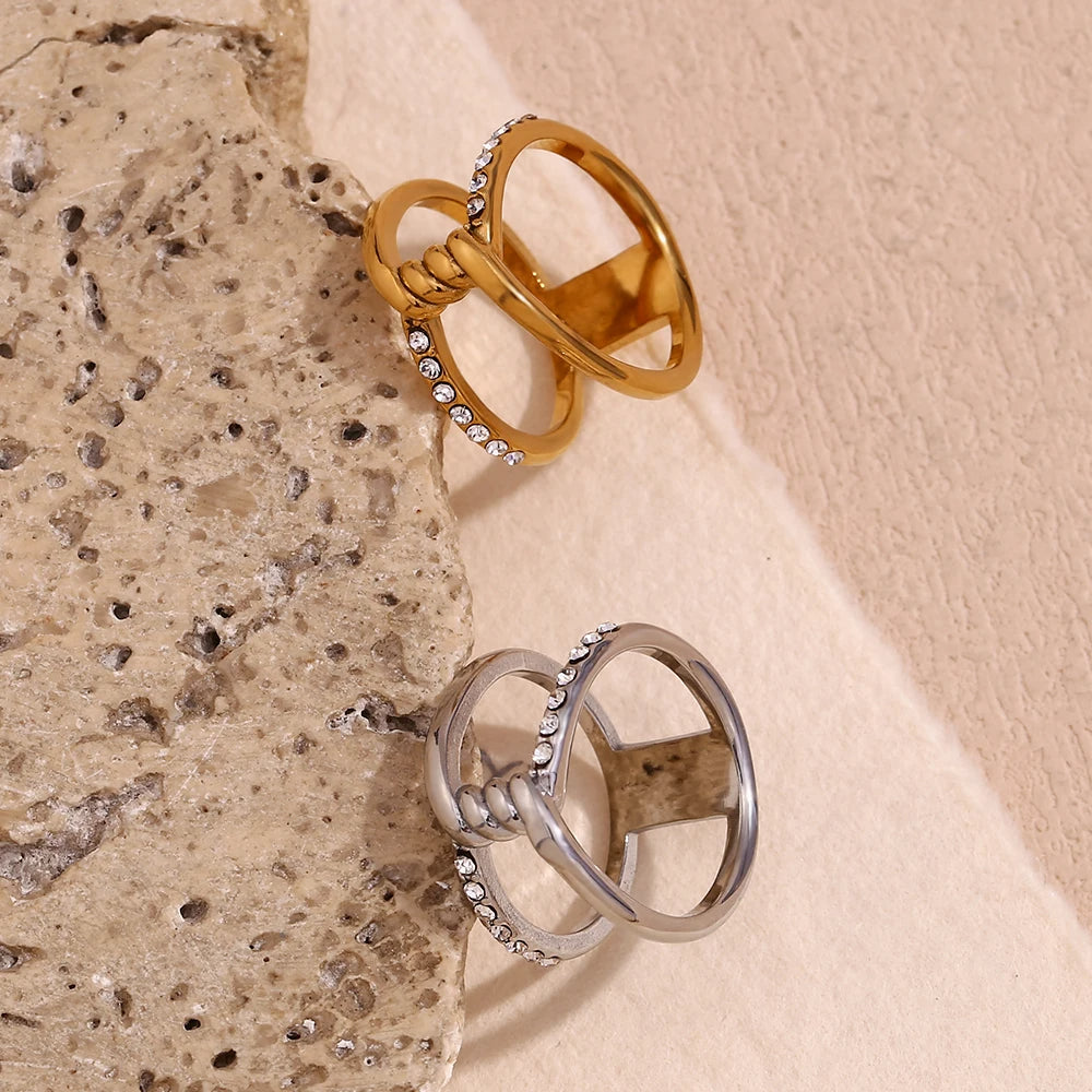 Double Layer Knot Ring