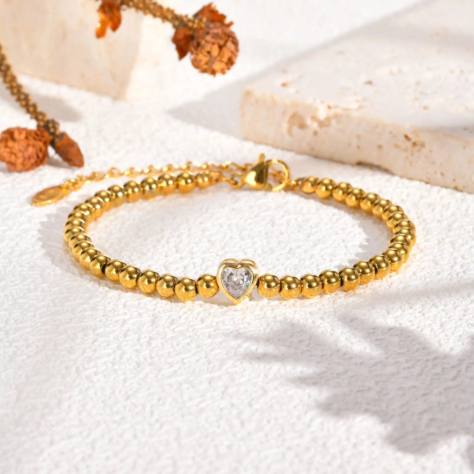 Beaded Heart Bracelet
