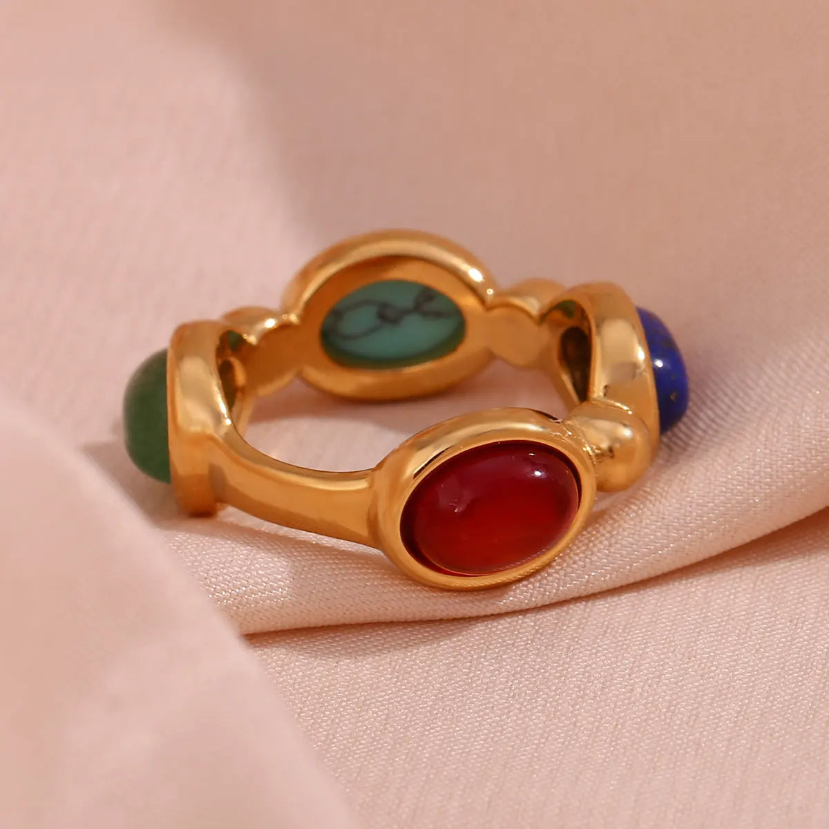 4 Color Stone Ring