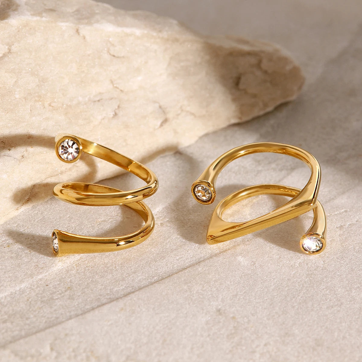 Asymmetrical Zirconia Ring