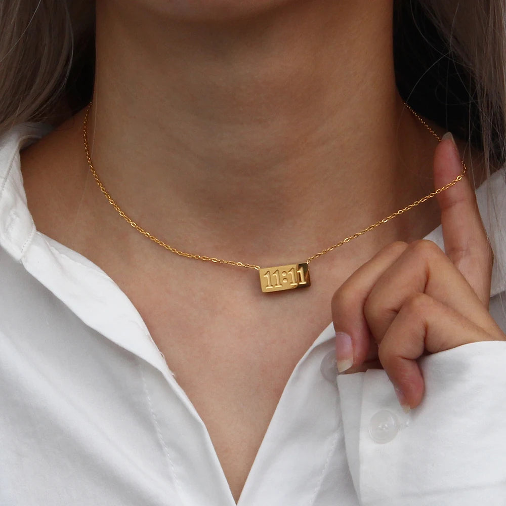 11:11 Rectangle Necklace