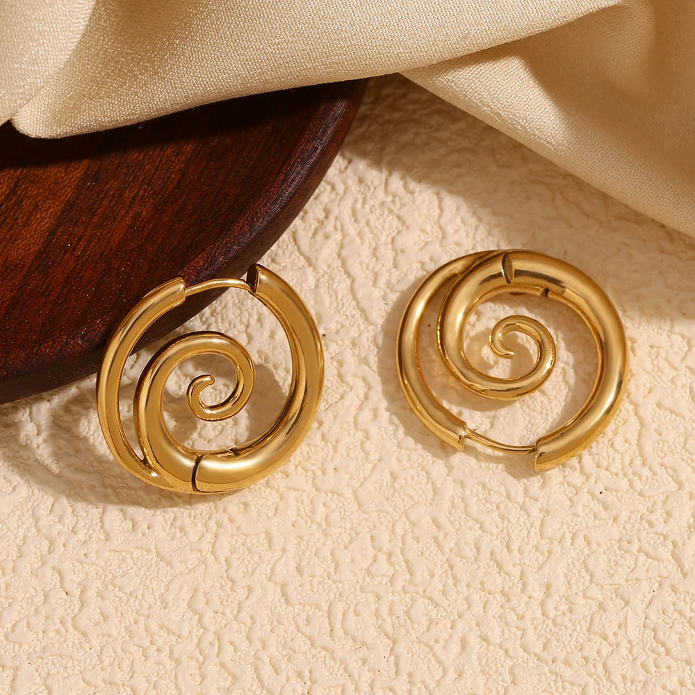 Spiral Hoop Earrings