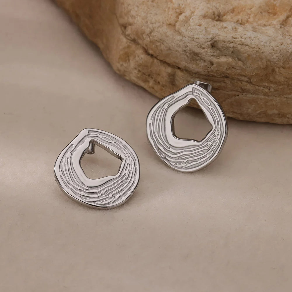 Irregular Round Earrings