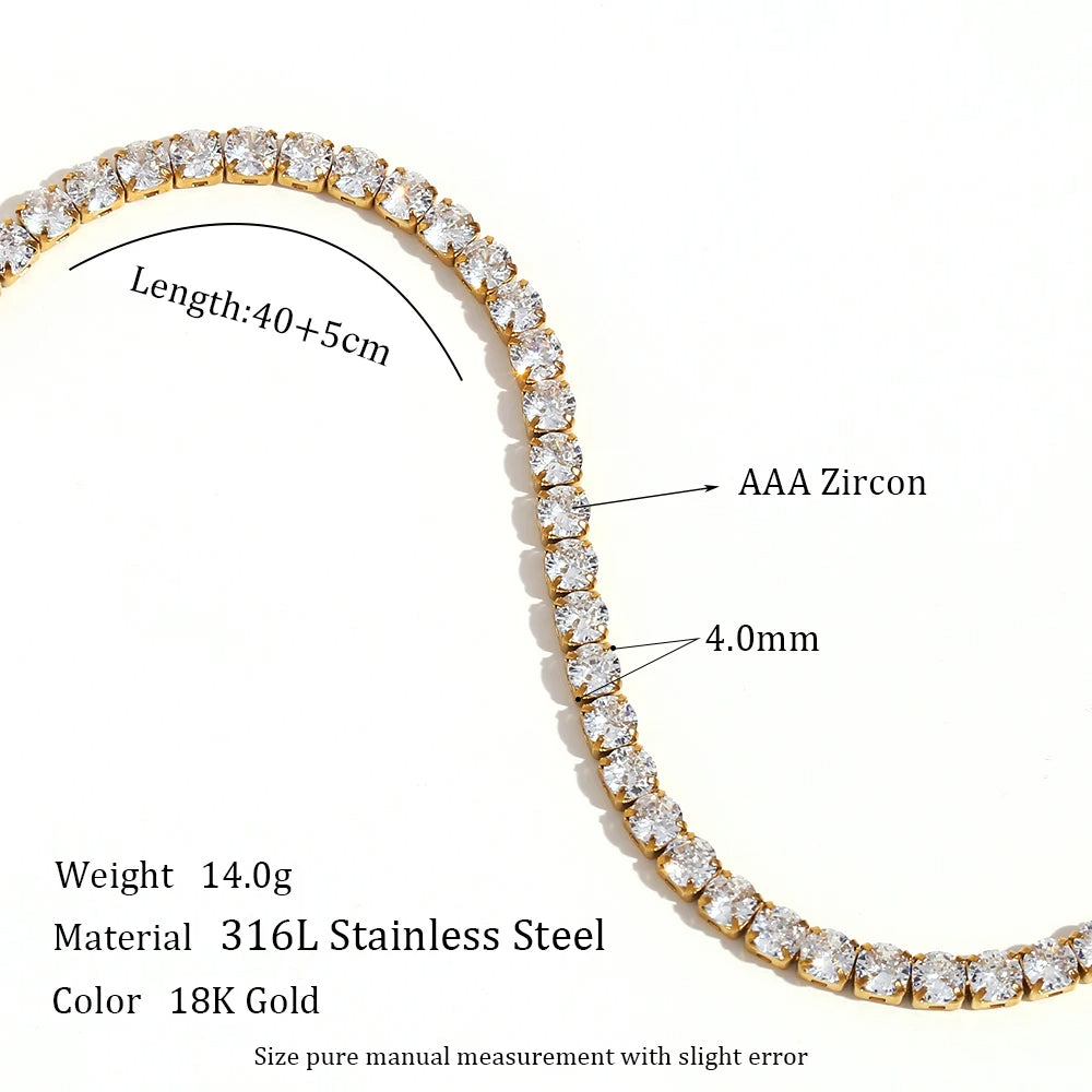 Zircon Tennis Necklace