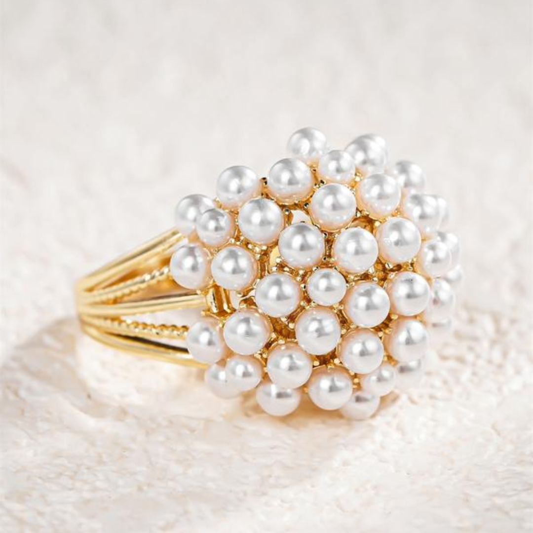Gold Baroque Pearl Ring