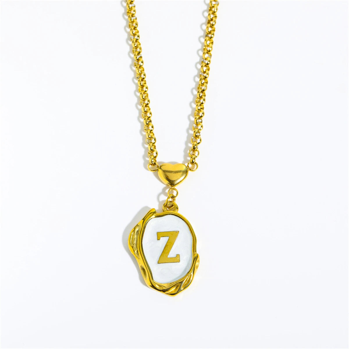 Irregular Dripping Initial Necklace