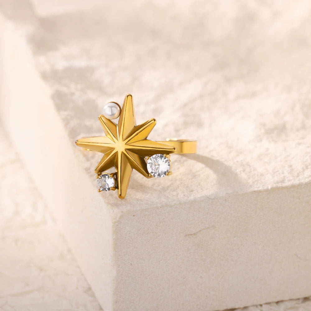 Zircon Star Ring