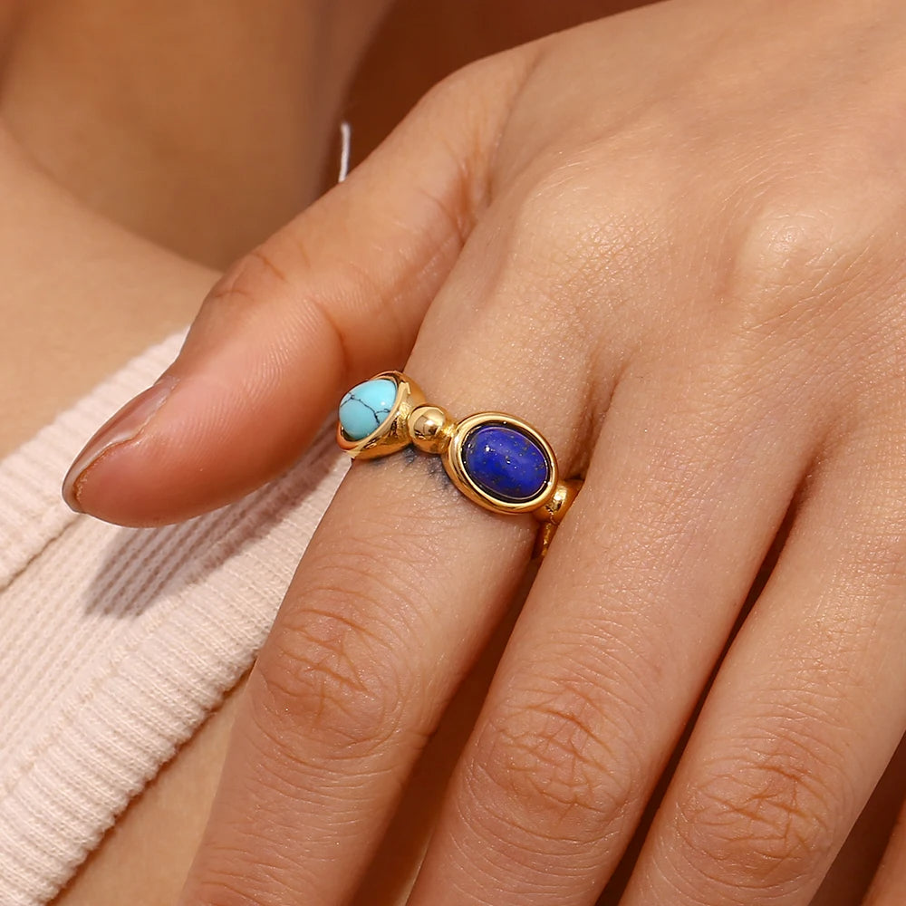 4 Color Stone Ring